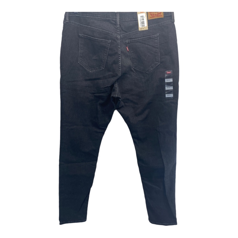 Levi's 721 high-rise skinny jeans 18W plus black stretch NWT classic denim - Picture 2 of 9